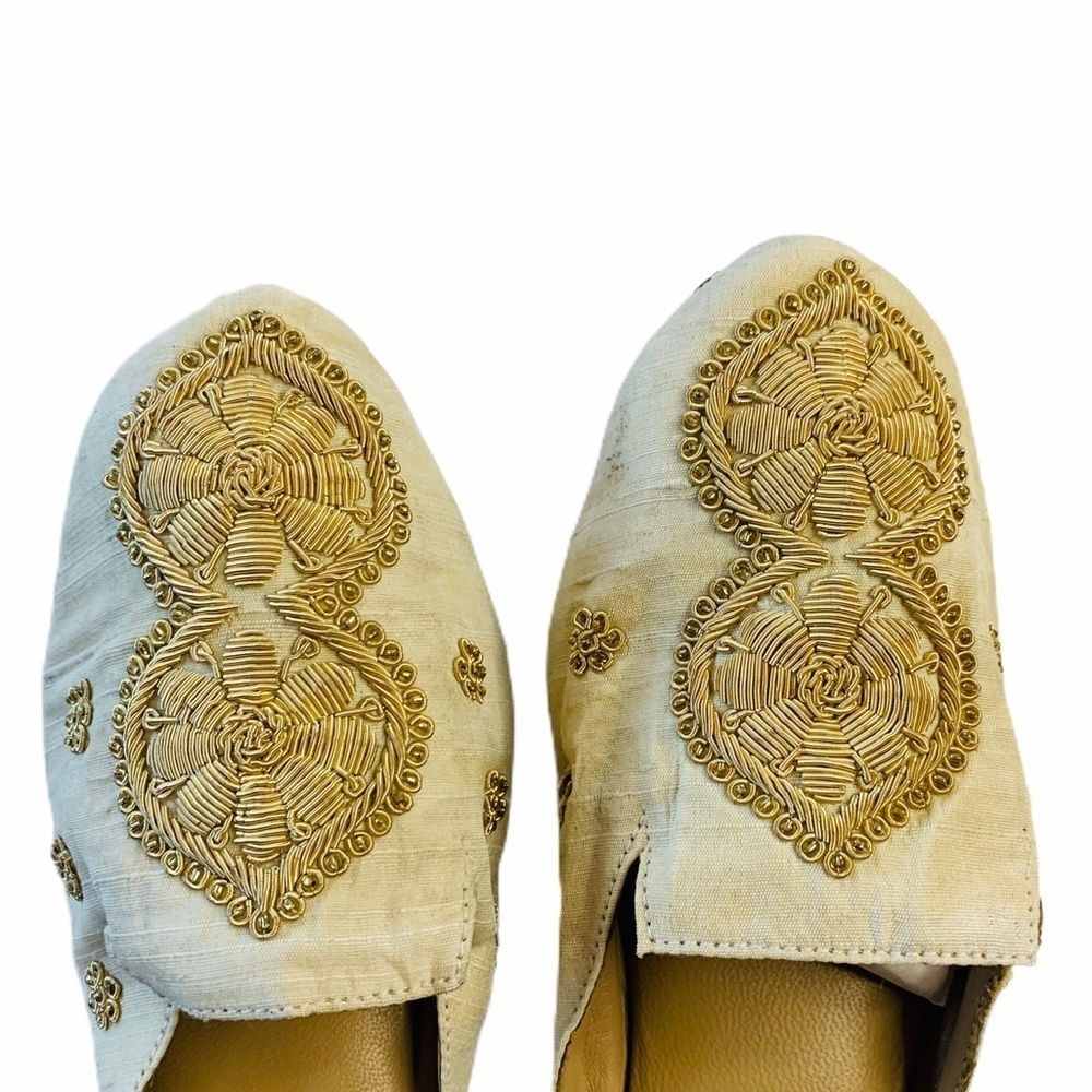 SAACHI Silk Embroidered Slides size 7 - Picture 3 of 15